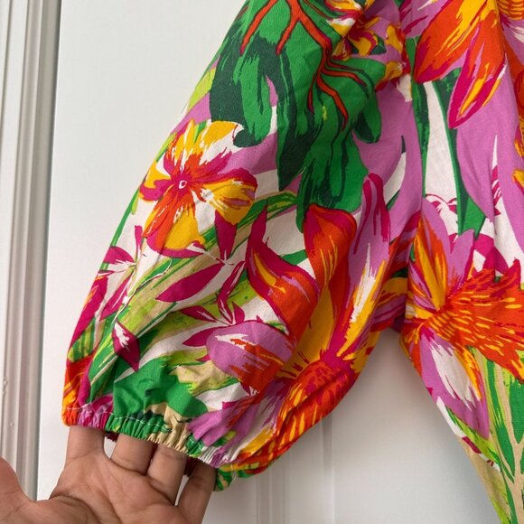 Flying Tomato Summer Journey Floral Mini Dress  Floral Tropical colors Small - Picture 4 of 11